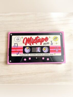 NEW Main and Local Women's Mixtape Box Thong Gift Set Underwear 3PC Set Large